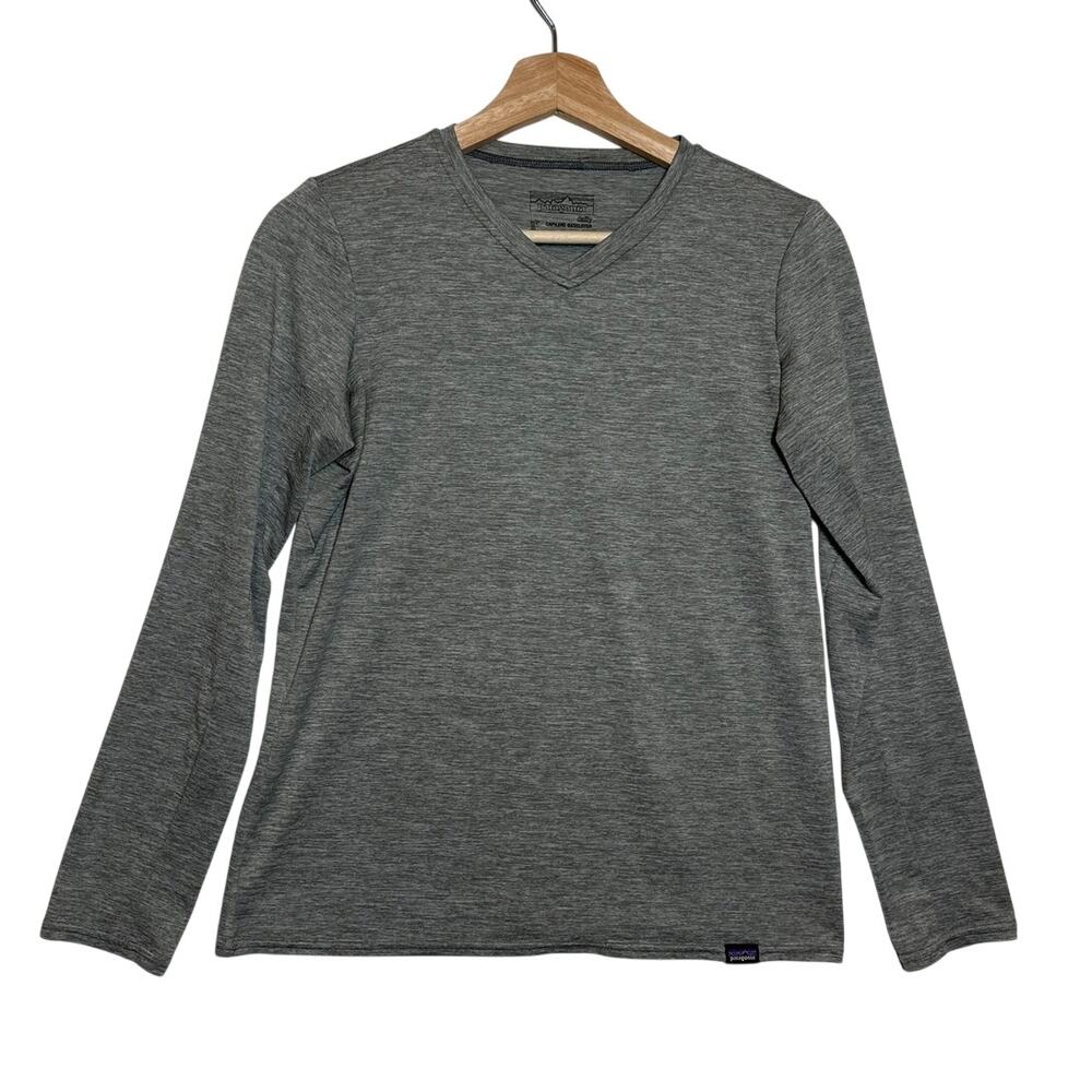 Patagonia Capilene Cool Daily Baselayer T-Shirt Gray Women's Sz S Long Sleeves
